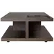 Athens Chocolate Brown Rectangular Coffee Table with Casters