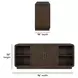 Athens Chocolate Brown 76" TV Stand with USB Charging