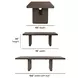 Athens Chocolate Brown 102" Extendable Rectangular Dining Table