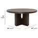 Athens Chocolate Brown 60" Round Dining Table