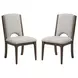 Athens Gray Performance Fabric Upholstered Dining Chair Set of 2