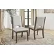 Athens Gray Performance Fabric Upholstered Dining Chair Set of 2
