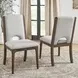 Athens Gray Performance Fabric Upholstered Dining Chair Set of 2