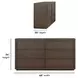 Athens Chocolate Brown 6 Drawer Dresser