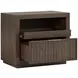 Athens Chocolate Brown 1 Drawer Open Nightstand with USB Charging