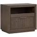 Athens Chocolate Brown 1 Drawer Open Nightstand with USB Charging