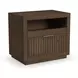Athens Chocolate Brown 1 Drawer Open Nightstand with USB Charging