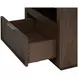 Athens Chocolate Brown 1 Drawer Open Nightstand with USB Charging