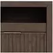 Athens Chocolate Brown 1 Drawer Open Nightstand with USB Charging