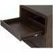 Athens Chocolate Brown 1 Drawer Open Nightstand with USB Charging