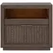 Athens Chocolate Brown 1 Drawer Open Nightstand with USB Charging