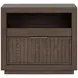 Athens Chocolate Brown 1 Drawer Open Nightstand with USB Charging