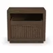 Athens Chocolate Brown 1 Drawer Open Nightstand with USB Charging