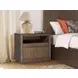 Athens Chocolate Brown 1 Drawer Open Nightstand with USB Charging