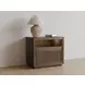 Athens Chocolate Brown 1 Drawer Open Nightstand with USB Charging