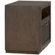 Athens Chocolate Brown 1 Drawer Open Nightstand with USB Charging