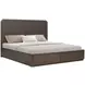 Athens Chocolate Brown King Storage Panel Bed