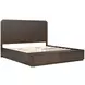 Athens Chocolate Brown King Storage Panel Bed