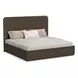 Athens Chocolate Brown King Storage Panel Bed