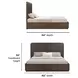 Athens Chocolate Brown King Storage Panel Bed