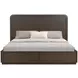 Athens Chocolate Brown King Storage Panel Bed