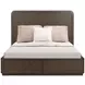 Athens Chocolate Brown Queen Storage Panel Bed