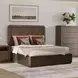 Athens Chocolate Brown Queen Storage Panel Bed