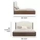 Athens Ivory and Chocolate Performance Fabric King Upholstered Panel Bed