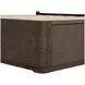 Athens Ivory and Chocolate Performance Fabric King Upholstered Storage Panel Bed