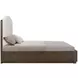 Athens Ivory and Chocolate Performance Fabric King Upholstered Storage Panel Bed