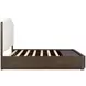 Athens Ivory and Chocolate Performance Fabric King Upholstered Storage Panel Bed