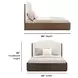 Athens Ivory and Chocolate Performance Fabric Queen Upholstered Storage Panel Bed