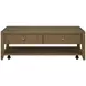 Reed Driftwood Oak Rectangular Coffee Table with Casters