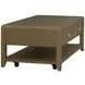 Reed Driftwood Oak Rectangular Coffee Table with Casters