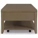 Reed Driftwood Oak Rectangular Coffee Table with Casters