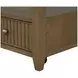 Reed Driftwood Oak Square Glass Top Coffee Table with Casters