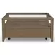 Reed Driftwood Oak Square Glass Top Coffee Table with Casters