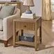 Reed Driftwood Oak Square Chairside Table