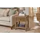 Reed Driftwood Oak Square Chairside Table