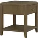 Reed Driftwood Oak Square Glass Top Occasional Table Set with Casters