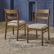 Azalea Oatmeal Performance Fabric Upholstered Dining Chair Set of 2