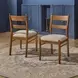 Azalea Oatmeal Performance Fabric Upholstered Dining Chair Set of 2