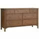 Azalea Walnut 7 Drawer Dresser