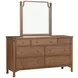 Azalea Walnut 7 Drawer Dresser