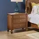Azalea Walnut 3 Drawer Nightstand with USB Charging