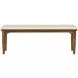 Azalea Oatmeal Performance Fabric Upholstered Dining Bench