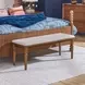 Azalea Oatmeal Performance Fabric Upholstered Dining Bench