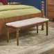 Azalea Oatmeal Performance Fabric Upholstered Dining Bench