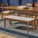 Azalea Oatmeal Performance Fabric Upholstered Dining Bench