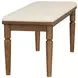 Azalea Oatmeal Performance Fabric Upholstered Dining Bench